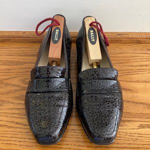 Bally Addie Embossed Patent Leather Loafer Size 8